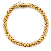 6mm Gold Rounded Franco Bracelet 10K - White Carat - USA & Canada